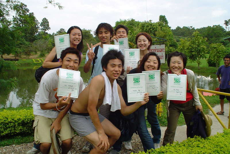 Phuket Bungy Jump certificate