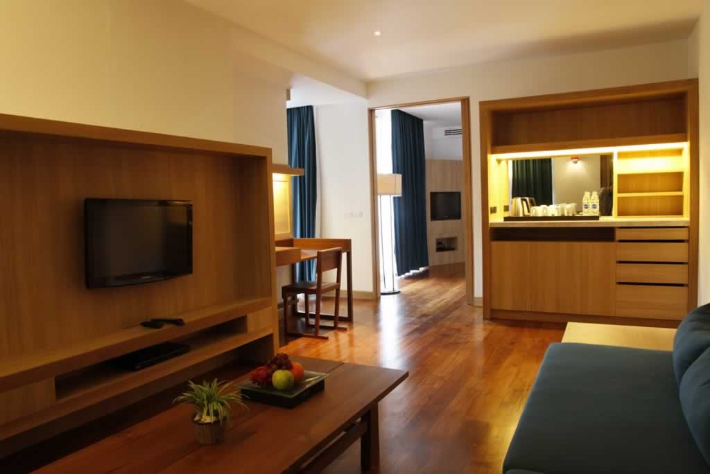 Signature Pool Villa - Living Room at The Nap Patong