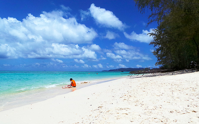 White Sandy Beaches on Bamboo Island