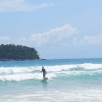 Surfing in Phuket at Kata Beach