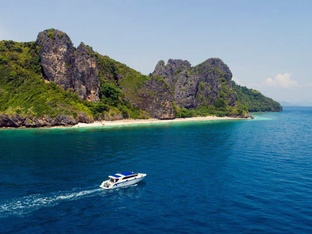 Cruising along east cost of Phi Phi Don