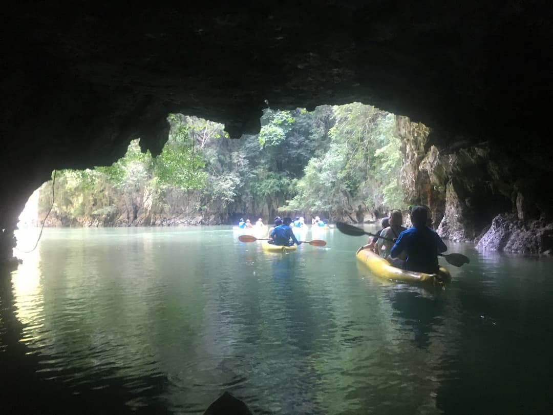 Sunset at Phang Nga bay during a Hong By Starlight Tour Phuket Tours Phang Nga bay during a Hong By Starlight Tour